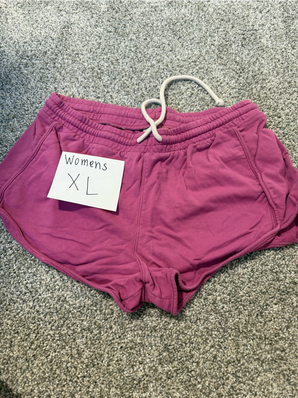 Women’s Magenta Drawstring Lounge Shorts